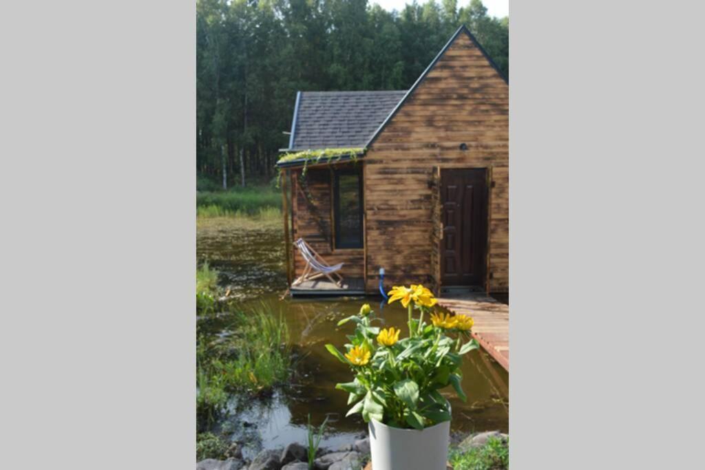 Heather Hut, Off-Grid Cottage On A Pond+2 Ha Darzkowo Buitenkant foto